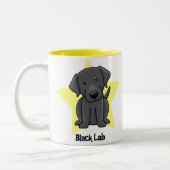 Kawaii Star Black Lab Tweekleurige Koffiemok (Links)