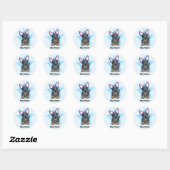 Kawaii Star Blue Heeler Ronde Sticker (Vel)