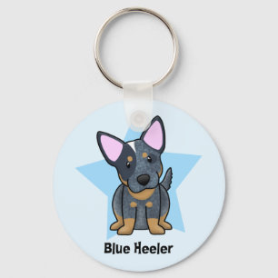 Kawaii Star Blue Heeler Sleutelhanger