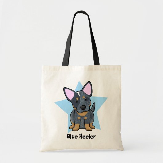 Kawaii Star Blue Heeler Tote Bag (Voorkant)