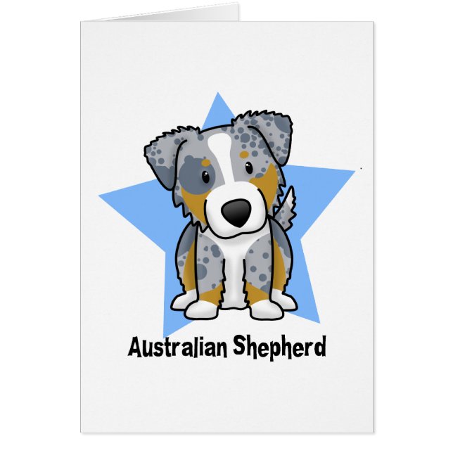 Kawaii Star Blue Merle Australian Shepherd (Voorkant)