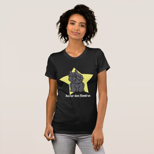Kawaii Star Bouvier des Flandres T-shirt (Voorkant volledig)