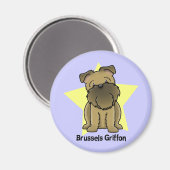 Kawaii Star Brussel Griffon Magneet (Voorkant / Achterkant)