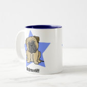 Kawaii Star Bullmastiff Tweekleurige Koffiemok (Voorkant links)