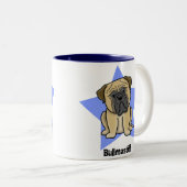 Kawaii Star Bullmastiff Tweekleurige Koffiemok (Voorkant rechts)