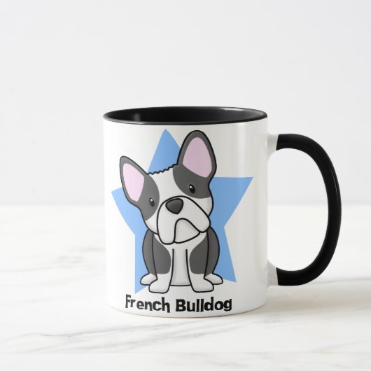 Kawaii Star BW French Bulldog Mok (Rechts)