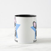 Kawaii Star BW French Bulldog Mok (Midden)