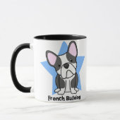 Kawaii Star BW French Bulldog Mok (Links)