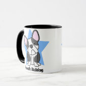 Kawaii Star BW French Bulldog Mok (Voorkant links)