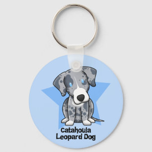 Kawaii Star Catahoula Leopard Dog Sleutelhanger
