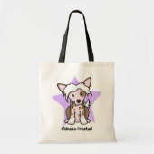 Kawaii Star Chinese Crested Tote Bag (Voorkant)