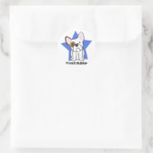 Kawaii Star Franse Bulldog Ronde Sticker (Tas)
