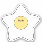 Kawaii Star gebakken ei vinyl Sticker (Voorkant)