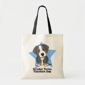 Kawaii Star Greater Swiss Mountain Dog Tote Bag (Voorkant)