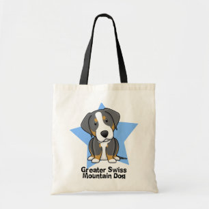 Kawaii Star Greater Swiss Mountain Dog Tote Bag