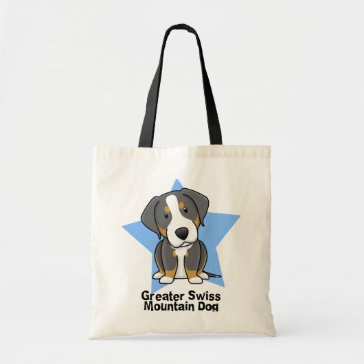 Kawaii Star Greater Swiss Mountain Dog Tote Bag (Voorkant)