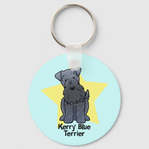 Kawaii Star Kerry Blue Terrier Sleutelhanger