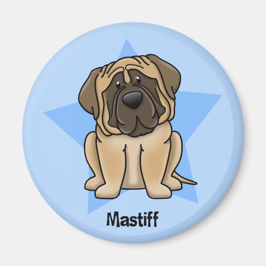 Kawaii Star Mastiff Magneet (Voorkant)