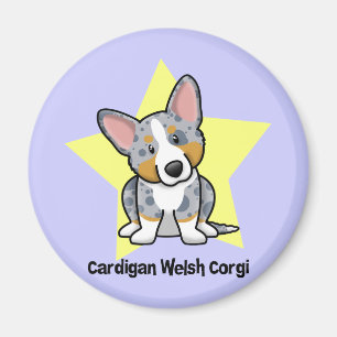 Kawaii Star Merle Cardigan Welsh Corgi Magneet