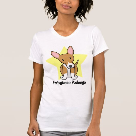 Kawaii Star Portugees Podengo Dames T-Shirt (Voorkant)