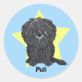 Kawaii Star Puli Ronde Sticker (Voorkant)