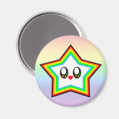 KAWAII STAR RAINBOW HAPPY FACE LUCKY MAGNEET (Voorkant / Achterkant)