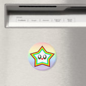 KAWAII STAR RAINBOW HAPPY FACE LUCKY MAGNEET (Insitu (Vaatwasser))