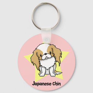 Kawaii Star Red Japanse Chin Sleutelhanger