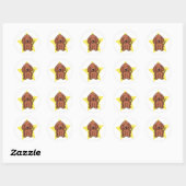 Kawaii Star Redbone Coonhound Ronde Sticker (Vel)