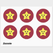 Kawaii Star Ronde Sticker (Vel)