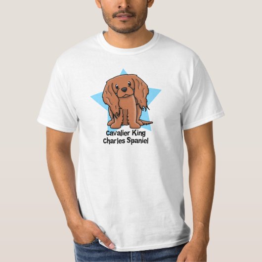 Kawaii Star Ruby Cavalier King Charles Spaniel T-shirt (Voorkant)