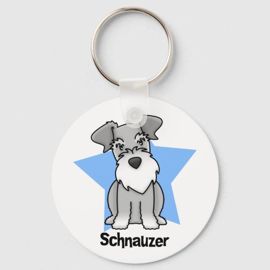 Kawaii Star Schnauzer Sleutelhanger (Voorkant)