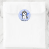 Kawaii Star Tibetan Terrier Ronde Sticker (Tas)
