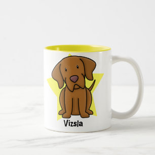 Kawaii Star Vizsla Tweekleurige Koffiemok