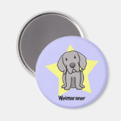 Kawaii Star Weimaraner Magneet (Voorkant / Achterkant)