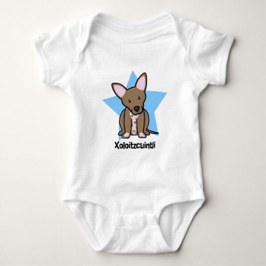 Kawaii Star Xoloitzcuintli Baby Creeper Romper (Voorkant)