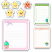 Kawaii Stars Notes to do Sticker (Voorkant)