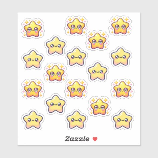 Kawaii Stars Sticker Pack (Vel)