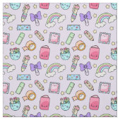 Kawaii Stationery Pattern Fabric Stof (Swatch)