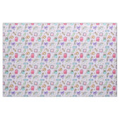 Kawaii Stationery Pattern Fabric Stof (Fat Quarter)