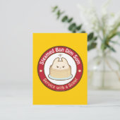 Kawaii Steamed Bun Dim Sum Briefkaart (Staand voorkant)