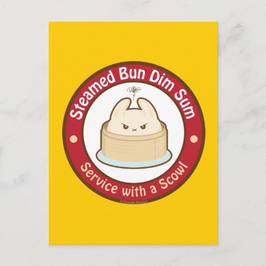 Kawaii Steamed Bun Dim Sum Briefkaart (Voorkant)