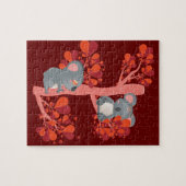 Kawaii stel koalas met hartenboom legpuzzel (Horizontaal)