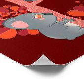 Kawaii stel koalas met hartenboom poster (Hoek)