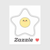 Kawaii Ster Gebakken Ei Vinyl Sticker (Vel)