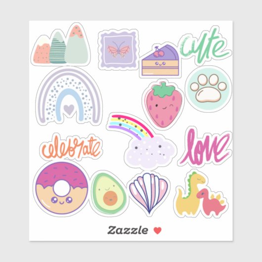 Kawaii-stickers Sticker (Vel)