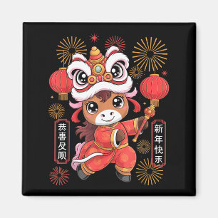 Kawaii stijl jaar van het paard 2026 Chinees Nieuw Magneet
