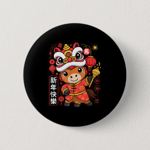 Kawaii stijl jaar van het paard 2026 Chinees Nieuw Ronde Button 5,7 Cm
