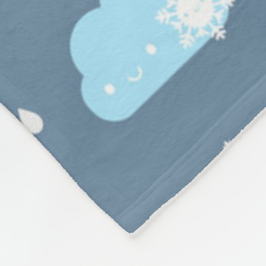 Kawaii Stormy Weather Fleece Deken (Hoek)