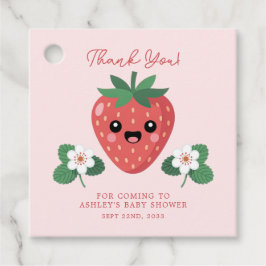 Kawaii Strawberry Baby shower Dank u Bedankjes Labels